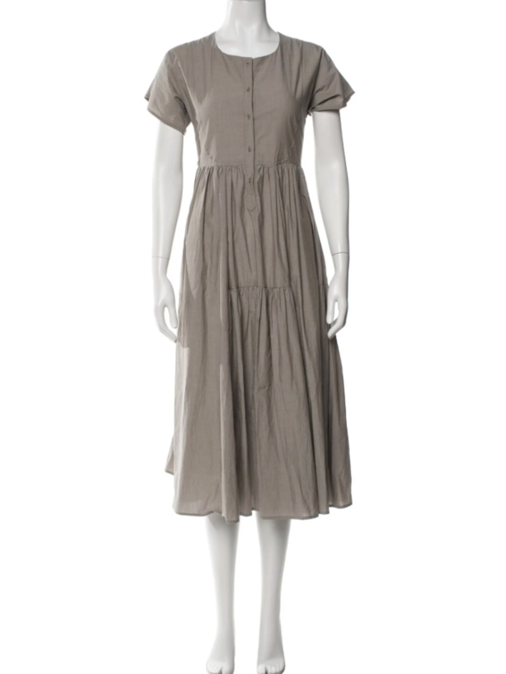 Maryam Nassir Zadeh Scoop Midi Dress Beige 4